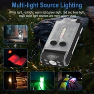 BORUiT V30 UV EDC LED Flashlight Type-C Rechargeable Power Bank Work Light Torch with Magnet Buzzer 