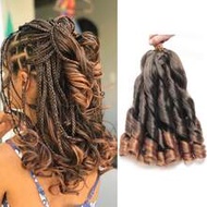 12/16/24 Inch Pre-Stretched French Curly Braiding Hair, 1/3/8 Packs, Lightweight Synthetic Hair Exte