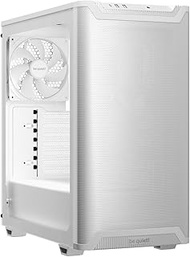 be quiet! Pure Base 501 Airflow Window White PC Case, 2 Pre-Installed Pure Wings 3 140 mm PWM Fans,
