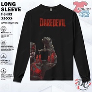 MEN'S LONG-SLEEVED T-SHIRT & Wanita LONG-SLEEVED T-SHIRT CUSTOM LOGO DAREDEVIL SUPERHERODesign