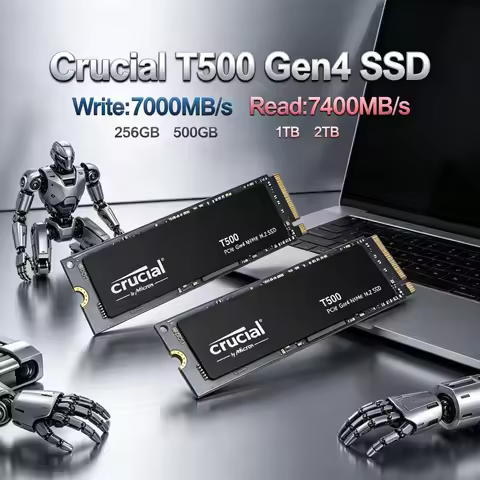 High Read Speed 7300MB/s Crucial T500 1TB M.2 Gen4 NVMe Solid State Drive CT1000T500SSD8 For PC Gami