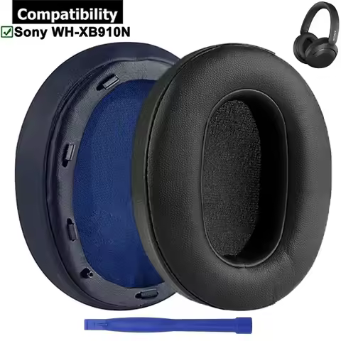 Memory Foam Protein Leather Replacement Ear Pads Cushions Muffs Earpads For Sony WH-XB910N Headphone