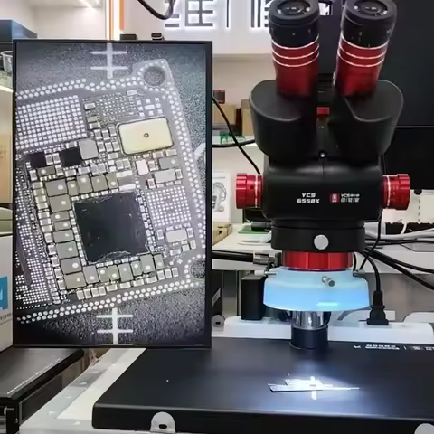 YCS 6558S 6558X Trinocular Microscope with Large Base 6.5-58 Zoom X80 4K Camera Mobile Phone PCB Wel