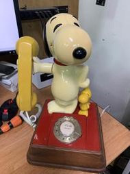 絕對超稀有 史努比 Snoopy 骨董轉盤電話 WoodStock 功能正常 古董轉盤電話