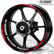 Reflective Motorcycle Wheel Sticker Rim Decals 17 Inch For Aprilia RS 457 Tuono 660 1100 RSV4 RS 110