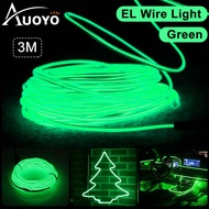 Auoyo LED Light Strip 3 Meter El Wire String Strip Light Cold Lights Strips Neon LED Light Decorativ