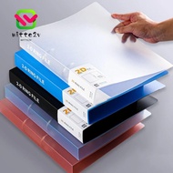 WITTEMY Transparent Folder, Office Document D-shaped Binder File Folder, Plastic 2 Holes Lever Arch 
