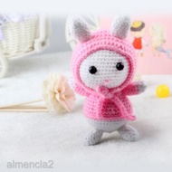 1 Set Animal Crochet Pink Rabbit 15cm High DIY Embellishments