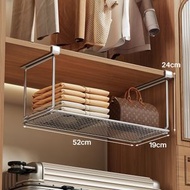 衣櫃 拉籃桌 櫃 下掛籃宿舍床邊收納架 懸掛免打孔置物架 廚房櫥櫃架子(平行進口）（快遞送貨上門）