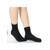 【KEROPPA】3~6歲學童專用毛巾底氣墊短襪x4雙(男女適用)C93002-B-黑色