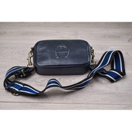 AIGNER NORA CAMERA BAG BLACK STRAP NAVY