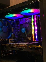 RX590, 16gb ram, i3 8100, 全新RGB機箱 秒速開機 電腦主機 可打機剪片4k 