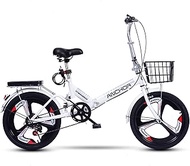 Fashionable Simplicity Folding Bicycle Shift ?Disc Brakes Small Bicycle Suitable for Mountain Roads and Rain and Snow Roads Aluminum Alloy Ultraligh Folding Bike 20 Inches C 20 in