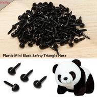 WELLLYN 100pcs/bag Safety Triangle Noses Accessories Mini Black 4.5X5.5MM