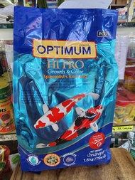 อาหารปลา cp optimum hi pro เร่งสี&amp;เร่งโต 1.5กิโล เม็ดใหญ่ สาหร่ายสไปรูไลน่า 6% อุดมด้วยวิตามิน 15 ชนิด ใช้แล้วน้ำไม่ขุ่น