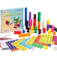 Number Block - Set of 100 - Educational Math Cubes for Kids Ages 4-8 - Counting Blocks for Math