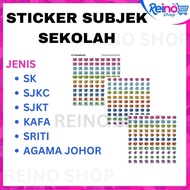 Sticker Subjek Label Subjek Sticker Mata Pelajaran Sticker Subjek Sekolah Rendah Stiker SK SJKC SJKT