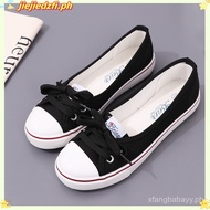 Beier Loafers Student Flat Cloth Shoes Low-Top Shoes White Shoes Low-Cut Spring/Summer Canvas Shoes 