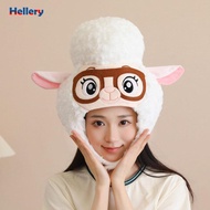 [Hellery] Sheep Plush Animal Hat Headwear Cute Costume Accessories for Event Adults Kids