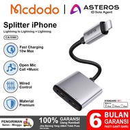 Mcdodo CA 5560 Splitter iPhone Lightning to Dual Lightning Audio Adapter/CA-5560