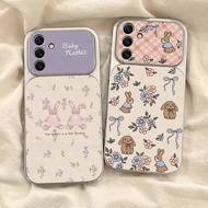 Redmi 9C 13 13X 13C 14C A3 17C A4 A5 A7 15 15C 12C 10C 10 Cute Rabbit Leather Silicone Case KNK224WY