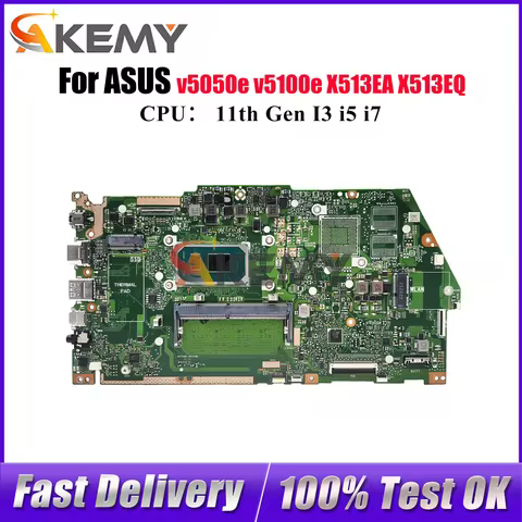 X513EA Laptop Motherboard For ASUS VivoBook v5100e v5050e X513EQ X513EP X513EA X513E Notebook Mainbo