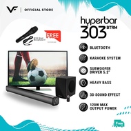 Vinnfier VF Hyperbar 303 BTRM  Wireless Bluetooth Soundbar & Bass Subwoofer 3D Effect with Mic Jack