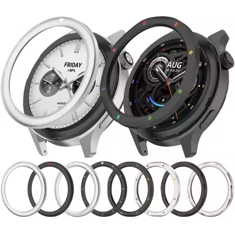 Metal Bezel Watch Case Strap Cover Tempered Glass Film Watch Bezel Shell for Xiaomi Watch S4/S3 for 