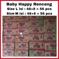 baby happy renceng ukuran L / M 1 karton isi 48 + 8 / baby happy 1 dus promo / pampers / pempes