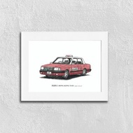 A5 香港手繪的士掛畫