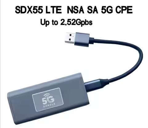 SDX55 LTE 4G 5G NSA SA USB3.1 5G CPE 2.52Gbps For Router Laptop PC