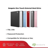 Seagate One Touch  1TB 2TB 500GB Portable External HDD Hard Drive | USB3.0 | BLACK /SILVER /BLUE /RED /SPACE GREY 1W2E
