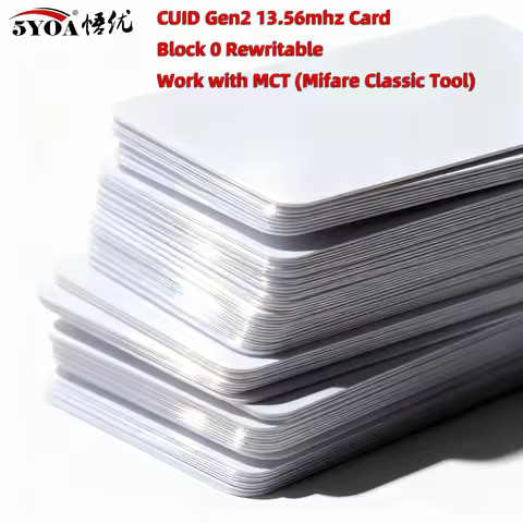5YOA CUID Card Gen2 Android App MCT Modify UID Changeable NFC 1k s50 13.56MHz RFID Block 0 Writable 