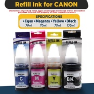 Refill Ink for Canon G-Series Printer G1800 G2800 G3800G G1810 Ink Model: GI-490 GI-790 GI-890