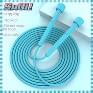 SUQI Skipping Rope, Fitness Equipment Antiskid Jump Rope, Portable Anti Shaking Wear Resistant PVC Soft Bead Bamboo Jump Rope
