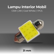 Car Interior Light LED Plate Dome Light C5W 2W Cool White 1 PCS 31mm - BA9S - White is also bright
