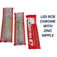 LIDI RCB SPOKE RANTING CHROME PELBAGAI SIZE 9Gx 150 157 161 163 172 180 184
