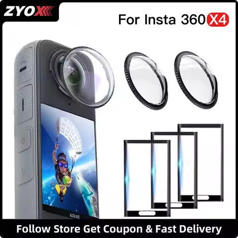 For Insta360 X4 Lens Guard + Screen Protector Anti-scratch Protective Film for Insta 360 X4 Lens Pro
