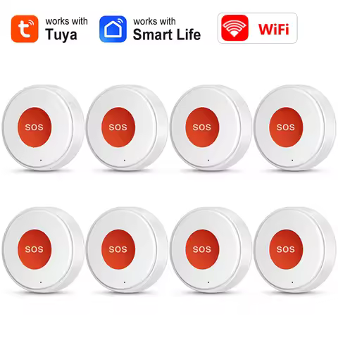 Tuya WiFi SOS Button One Key Emergency Call Kids Elderly Patient Home Security Alarm Smart Life APP 
