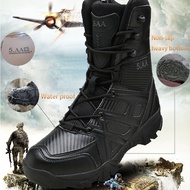 Army Men Tactical Boots Outdoor Hiking High Top Combat Swat Boots