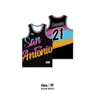 【Redefinition】ant Redesigned Spurs Duncan Wenbanya Ma Jersey Custom Rainbow Mesh Basketball Vest