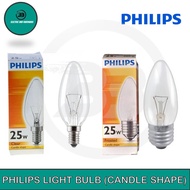 Philips Clear Frosted Candle shape bulb 25W E14 E27