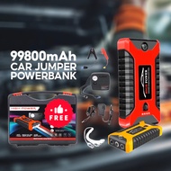 Car Jumper 99800mAh Car PowerBank Multi function Car Pump Starter Car Tyre Jumper Kereta Car Emergen