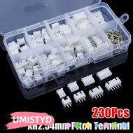UMISTYDREAMUM9U 230Pcs 2.54mm Pitch Terminal, Housing Kit 2p 3p 4p 5pin Pin Connector, Male And Fema