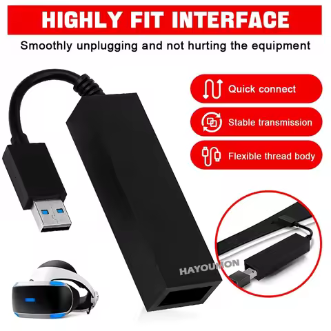 2026 New for PS VR Mini Camera Adapter for Playing PS VR on PS5 PS4 PSVR to PS5 Converter Cable Adap