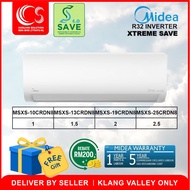 [SAVE 4.0] MIDEA XTREME INVERTER AIRCOND 4 STAR /  Air Conditioner MSXS-10CRDN8 1HP / MSXS-13CRDN8 1.5HP / MSXS-19CRDN8 2HP / MSXS-25CRDN8 2.5HP  + R32 Refrigerant Deliver by Seller (Klang Valley area only)
