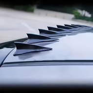 10Pcs Rear Roof Shark Fins Spoiler Wing Kit Universal Car Roof Spoiler Bumper Spoiler Shark Fin Diff
