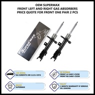 Kia Sorento UM 2.2/2.4 2016 Front Left And Right Supermax Shock Absorbers (54651/54661-C5250)