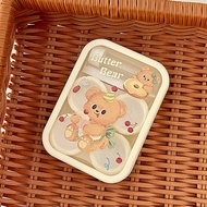 น่ารัก การ์ตูน กล่องใส่คอนแทคเลนส์ Butter Bear Companion Box แพ็คสองคู่คอนแทคเลนส์ Care Case Eye Pro