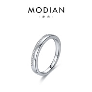 แหวนเงินแท้ S925 สำหรับผู้หญิง แหวนเพชรแถวเล็ก แหวนแฟชั่นเรียบง่ายอเนกประสงค์ แหวนนิ้วสไตล์เกาหลี แห